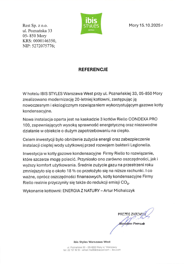 referencje Hotel Ibis